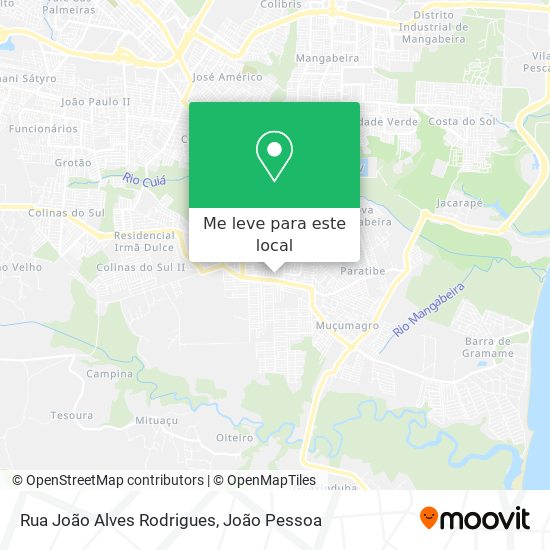 Rua João Alves Rodrigues mapa