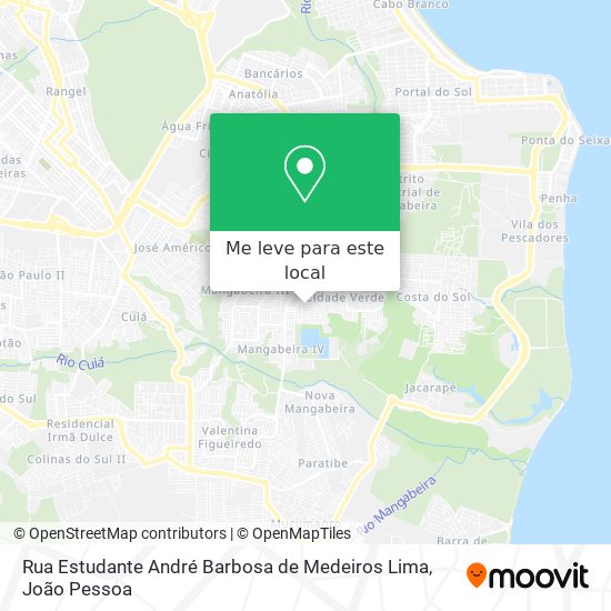 Rua Estudante André Barbosa de Medeiros Lima mapa