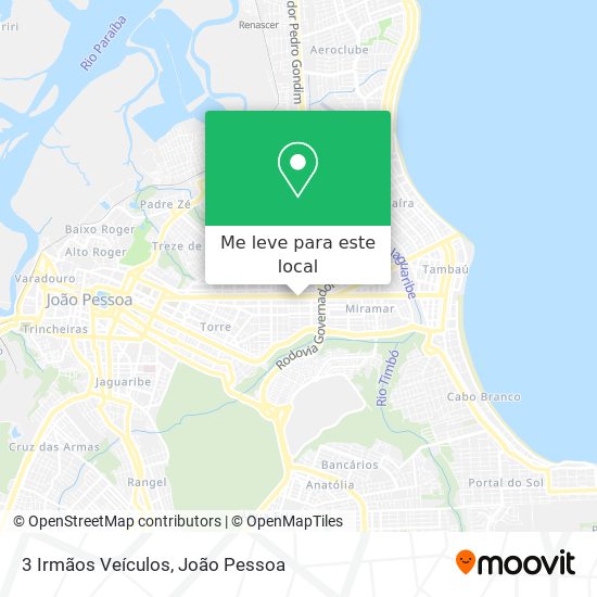 3 Irmãos Veículos mapa