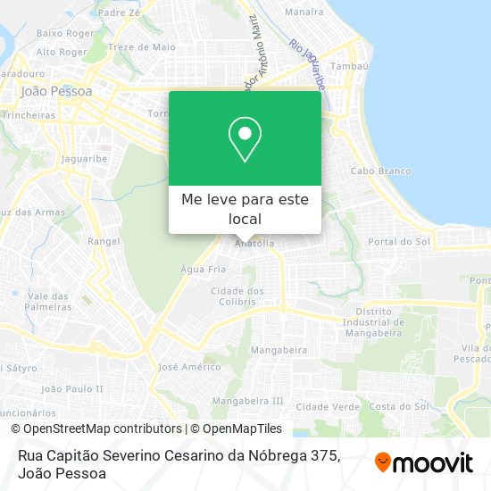 Rua Capitão Severino Cesarino da Nóbrega 375 mapa
