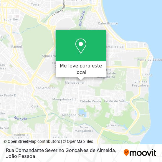 Rua Comandante Severino Gonçalves de Almeida mapa
