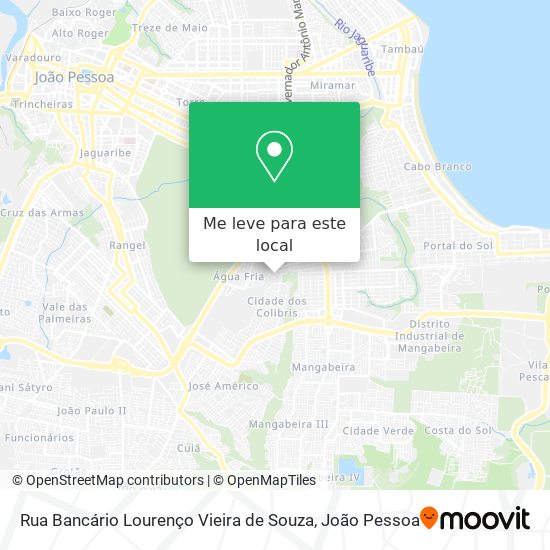 Rua Bancário Lourenço Vieira de Souza mapa