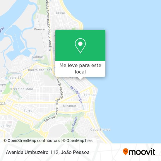Avenida Umbuzeiro 112 mapa