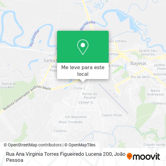 Rua Ana Virginia Torres Figueiredo Lucena 200 mapa