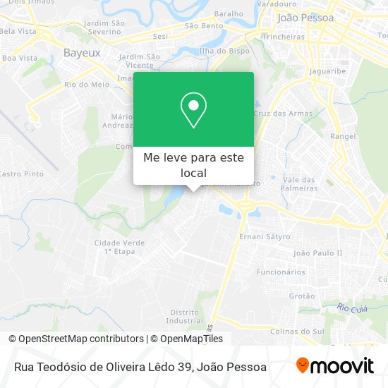 Rua Teodósio de Oliveira Lêdo 39 mapa