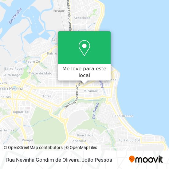 Rua Nevinha Gondim de Oliveira mapa