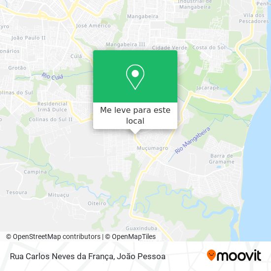 Rua Carlos Neves da França mapa