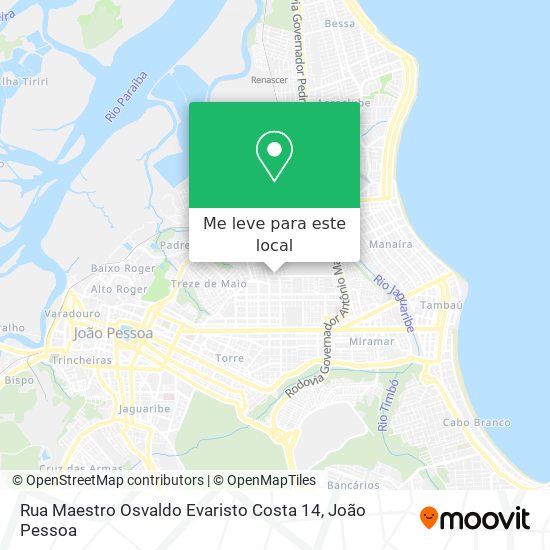 Rua Maestro Osvaldo Evaristo Costa 14 mapa