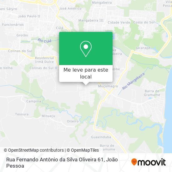 Rua Fernando Antônio da Silva Oliveira 61 mapa