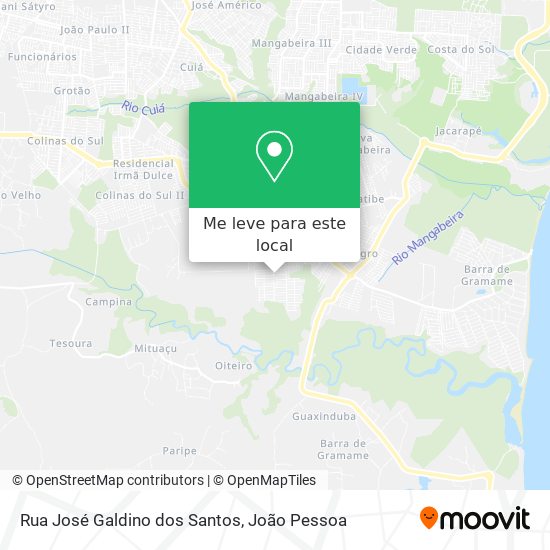 Rua José Galdino dos Santos mapa