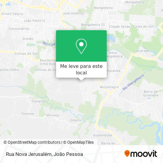 Rua Nova Jerusalém mapa