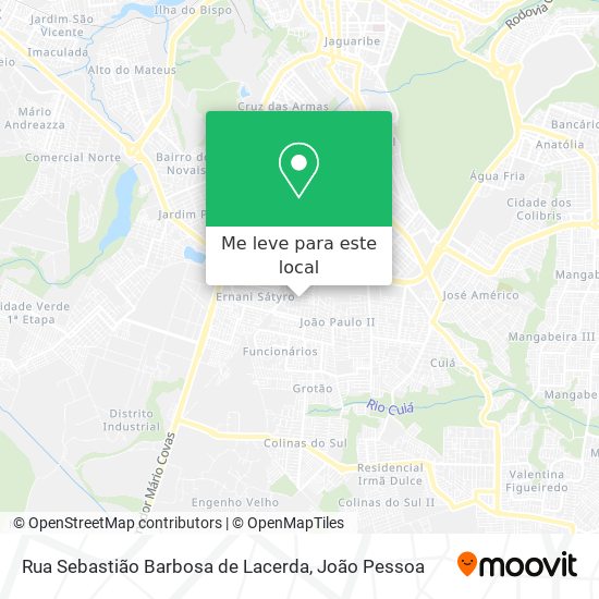 Rua Sebastião Barbosa de Lacerda mapa