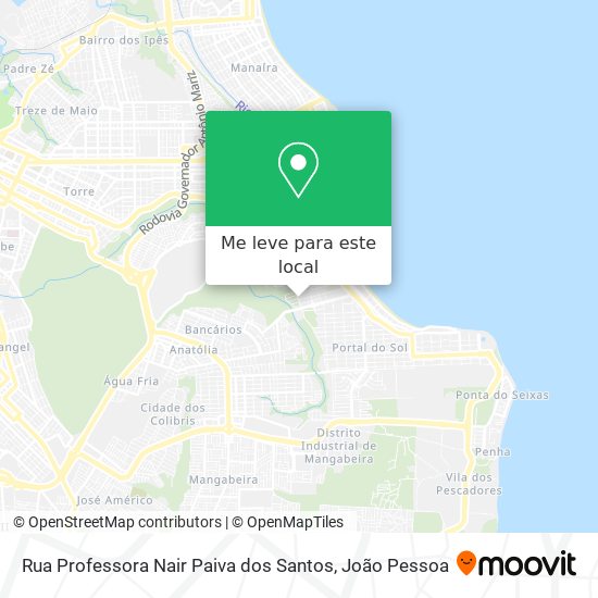Rua Professora Nair Paiva dos Santos mapa