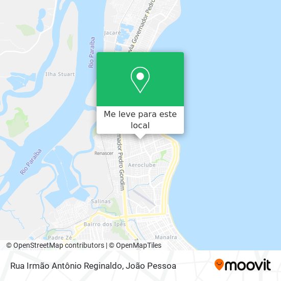 Rua Irmão Antônio Reginaldo mapa