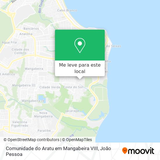 Comunidade do Aratu em Mangabeira VIII mapa