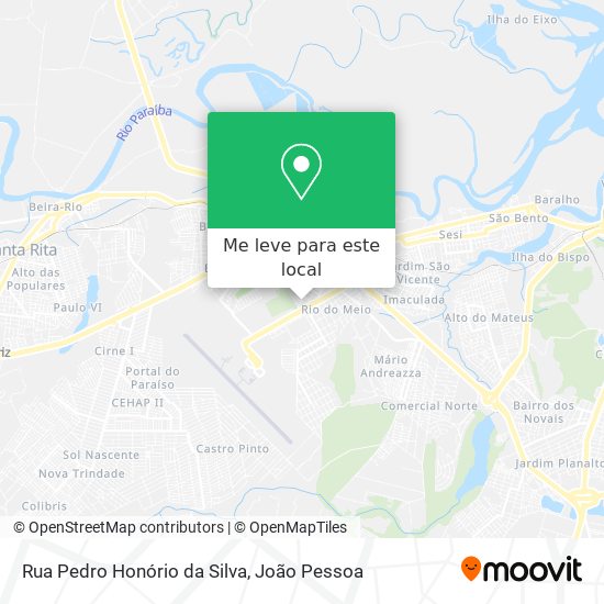 Rua Pedro Honório da Silva mapa