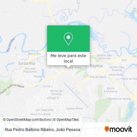 Rua Pedro Balbino Ribeiro mapa