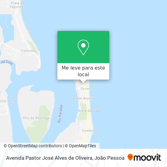 Avenida Pastor José Alves de Oliveira mapa