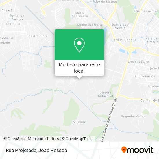 Rua Projetada mapa
