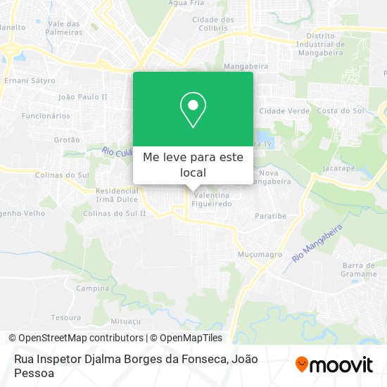 Rua Inspetor Djalma Borges da Fonseca mapa