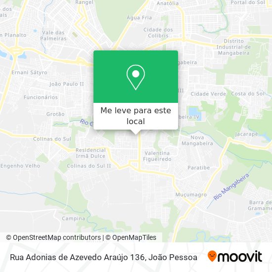 Rua Adonias de Azevedo Araújo 136 mapa
