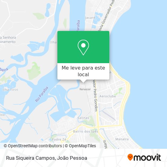 Rua Siqueira Campos mapa