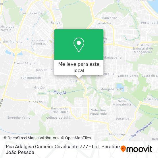 Rua Adalgisa Carneiro Cavalcante 777 - Lot. Paratibe mapa