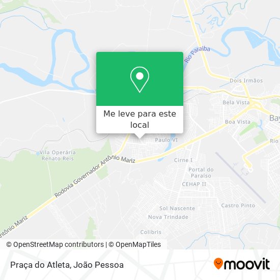 Praça do Atleta mapa