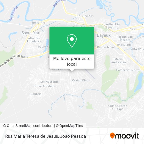Rua Maria Teresa de Jesus mapa