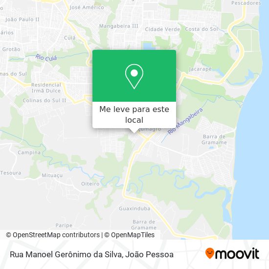 Rua Manoel Gerônimo da Silva mapa