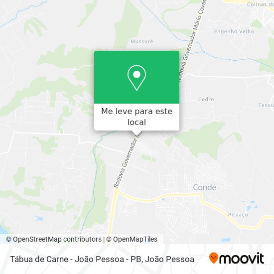 Tábua de Carne - João Pessoa - PB mapa