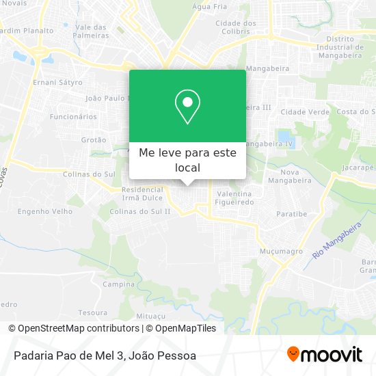 Padaria Pao de Mel 3 mapa