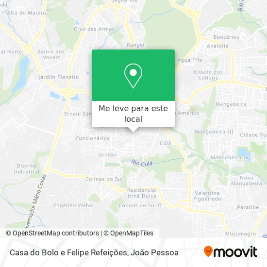Casa do Bolo e Felipe Refeições mapa