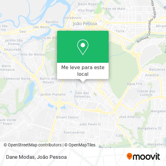 Dane Modas mapa