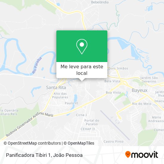 Panificadora Tibiri 1 mapa