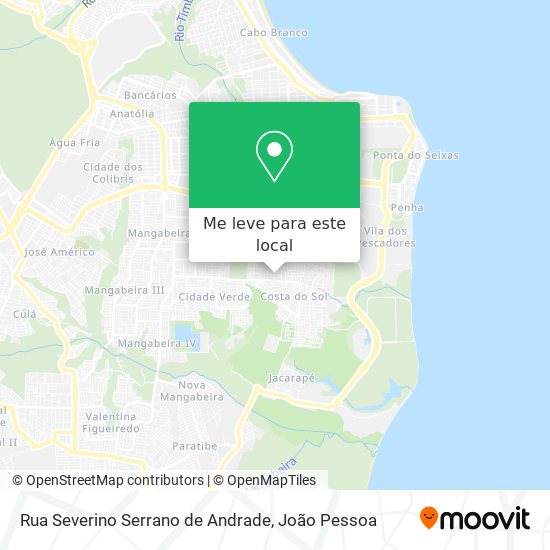 Rua Severino Serrano de Andrade mapa