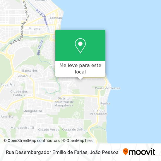 Rua Desembargador Emílio de Farias mapa