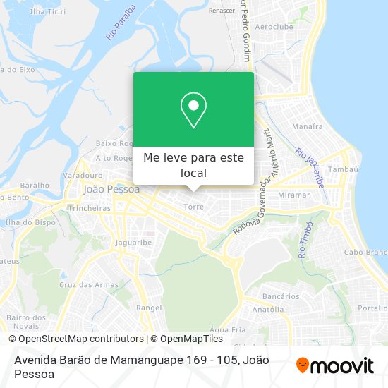 Avenida Barão de Mamanguape 169 - 105 mapa