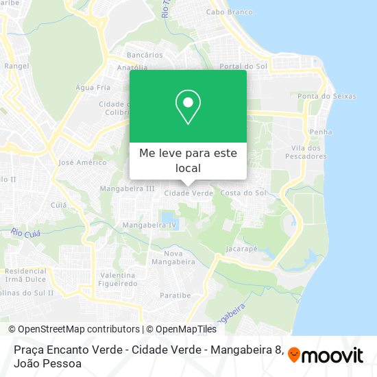 Praça Encanto Verde - Cidade Verde - Mangabeira 8 mapa