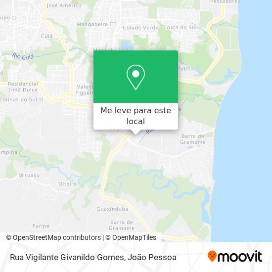 Rua Vigilante Givanildo Gomes mapa