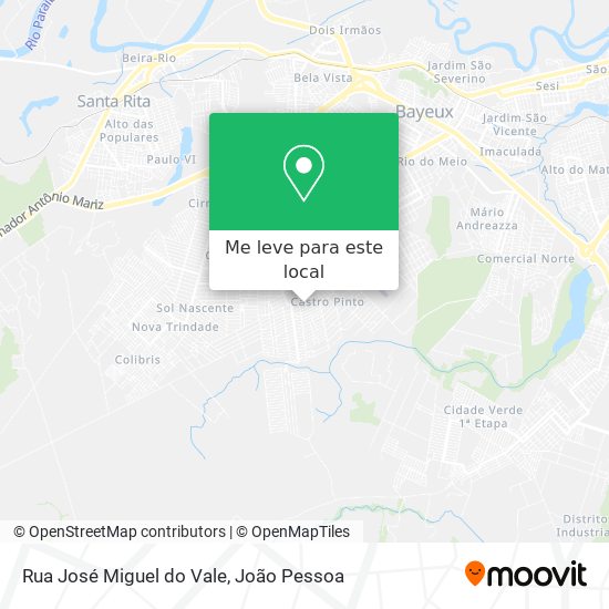 Rua José Miguel do Vale mapa