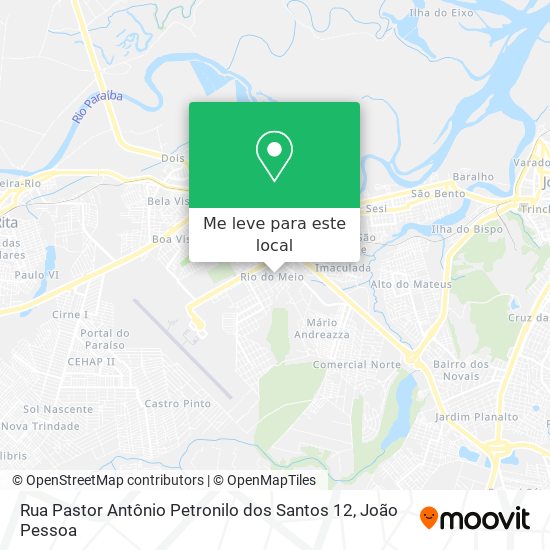 Rua Pastor Antônio Petronilo dos Santos 12 mapa