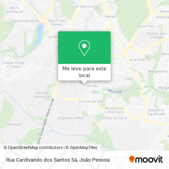 Rua Cardivando dos Santos Sá mapa
