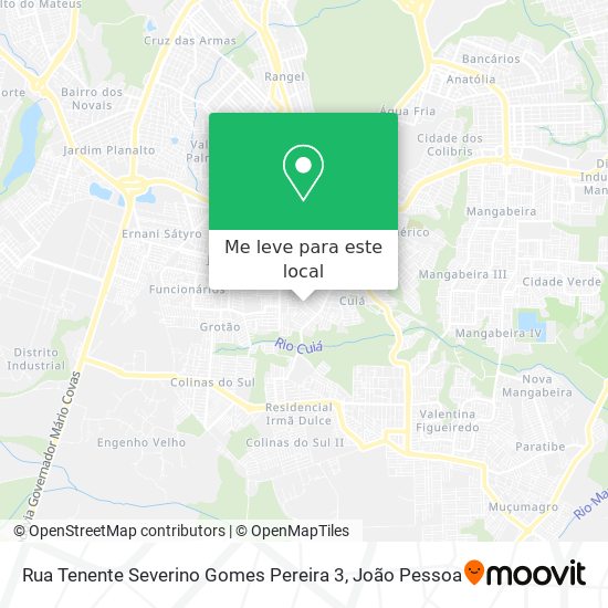 Rua Tenente Severino Gomes Pereira 3 mapa