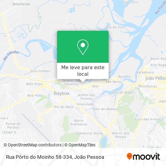 Rua Pôrto do Moinho 58-334 mapa