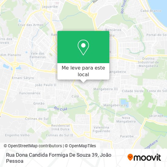 Rua Dona Candida Formiga De Souza 39 mapa