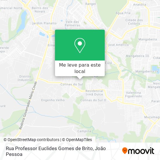 Rua Professor Euclides Gomes de Brito mapa