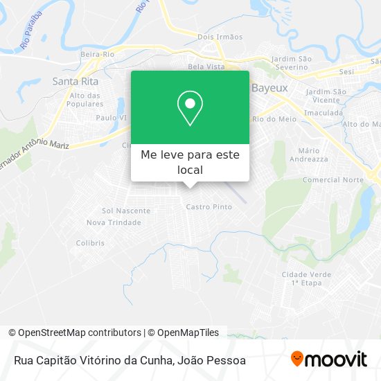 Rua Capitão Vitórino da Cunha mapa