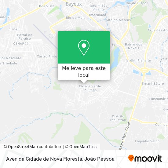 Avenida Cidade de Nova Floresta mapa
