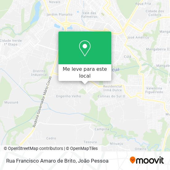Rua Francisco Amaro de Brito mapa